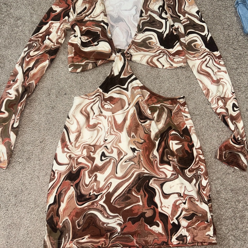 Brand New long Sleeve Cut Out Dress